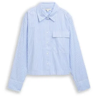 Tom Tailor Hemdbluse Boxy Fit Blau S