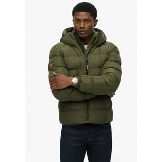 Superdry Hooded Sports Puffer Jacket Army Khaki XL