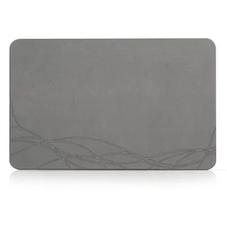 LuxusKollektion Badematte Badematte Stein super saugfähig 60x39cm Dunkelgrau, Höhe 9 mm, Stein, rechteckig grau