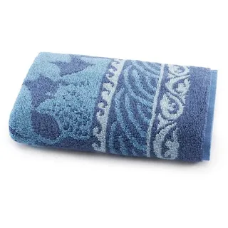 Bassetti Gästehandtücher VERONA, aus weichem Baumwolle-Jacquard blau 40 cm x 60 cm