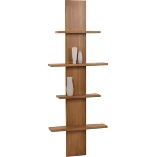 Mendler Teak-Wandregal Hängeregal 51 x 56 x 15 cm Braun