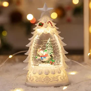 LED Weihnachten Deko Innen,Schneelaterne Weihnachten mit Licht Weihnachtslaterne mit Schneegestöber Schneekugel Weihnachten Batteriebetrieben Weihnachtsbaum Weihnachtslampe für Weihnachtsdeko (E)