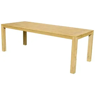 Sunfun Laura Gartentisch  (L x B x H: 220 x 100 x 76 cm, Akazie, Rechteckig, Naturbraun)