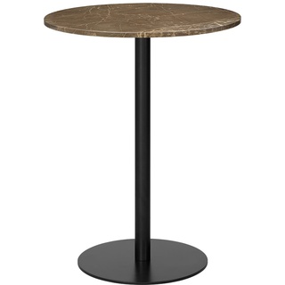 Gubi Table 1.0 Bartisch rund Ø80cm Marmor braun