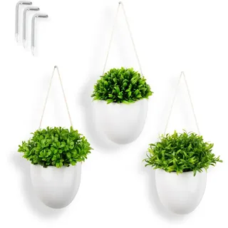 Kunstpflanze Künstliche hängepflanzen im Keramiktopf, Kunstpflanze hängend Efeu, Eukalyptus, Monstera, Zebrapflanze, PASCH grün