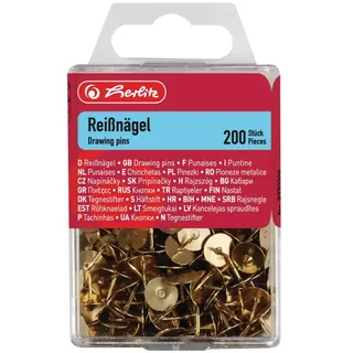 Herlitz Reißnagel messingfarben 200 Stück