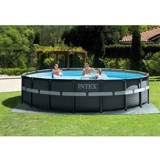 Intex Frame-Pool Ultra Rondo XTR  (Ø x H: 549 x 132 cm, Dunkelgrau, 26.420 l)