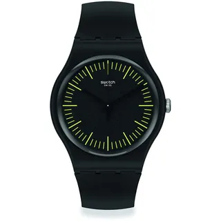 Swatch BLACKNYELLOW Analog Silikon 34 mm SUOB184