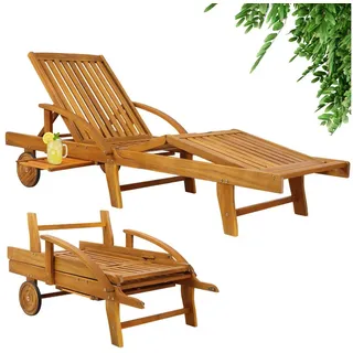 CASARIA Tami Sun Sonnenliege 195,5 x 69 x 30 cm Akazienholz klappbar