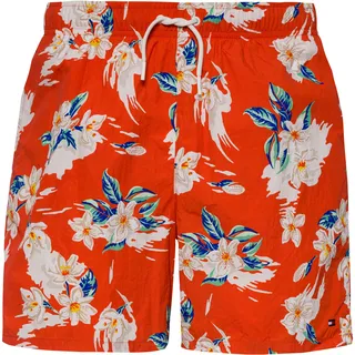 Tommy Hilfiger ESSENTIALS Badehose Herren in tropical floral brilliant orange, Größe S - orange