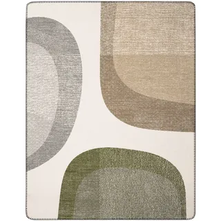 Biederlack Nordic Rock Kuscheldecke 150 x 200 cm Beige/Grau/Grün