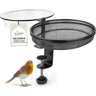 WILDLIFE HOME Vogelfutterspender mit Vogeltränke zum Aufhängen Balkon I 2in1 Vogeltränke mit Futterspender Futterstation für Wildvögel mit Met...