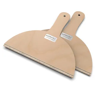 AUPROTEC Pizzaschaufel Holz Pizzaschieber Pizzabrett Birke geschliffen Modell Heiko: 2er Set, Größe XL Ø 41 cm