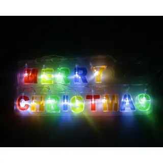 LED Lichterkette Merry Christmas Weihnachtsdeko Fenster Weihnachtsbeleuchtung