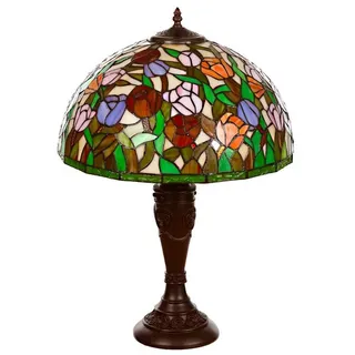 BIRENDY Stehlampe Lampe im Tiffany-Stil 16 Zoll Libelle Tiere Rose Tischlampe
