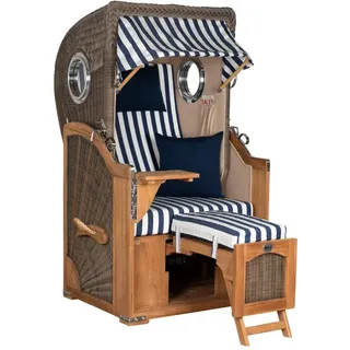 Strandkorb Düne Single Bullauge Teak PE Grey Dessin 518