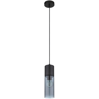 Globo Lighting Pendelleuchte ANNIKA, Grau - Schwarz matt - Metall - Rauchglas - 1-flammig - 10 x 152 cm