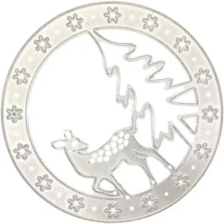 Famanu Ausstechformen Weihnachten - Hochwertiges Kohlenstoffstahl - 95 x 95 cm - Silber