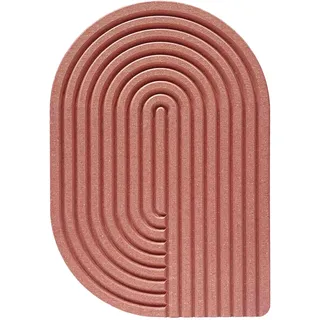 WYE Schneidebrett klein - Curve Kalypsorot (Rot) - Design Küchenbrett multifunktional & nachhaltig spülmaschinenfest - auch als Käsebrett Wurstplatte - aus Holz-Werkstoff Neolign - 26x18cm