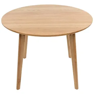 holz4home® Esstisch Rund aus Eichenholz Massiv I Wohnzimmertisch Modern, Rund 115 cm