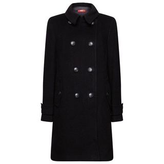 Esprit Collection Wollmantel Recycelt: Mantel aus Wollmix mit Kaschmir schwarz