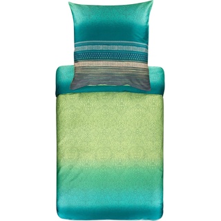 Bassetti Bettwäsche Set, 100% Baumwolle, GRÜN, 1 Bettbezug 155 x 220 cm + 1 Kissenbezug 80 x 80