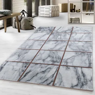 Ayyildiz NAXOS 3816 Kurzflorteppich 140 x 200 cm Braun/Bronze