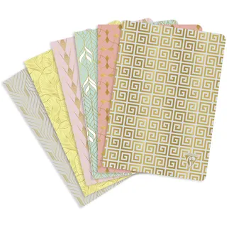 Clairefontaine 193036C - Notizbuch Neo Deco Frühlings-Sommer-Kollektion, DIN A5, 14,8x21cm 48 Blatt liniert, 90g, farbig sortiert, 1 Stück