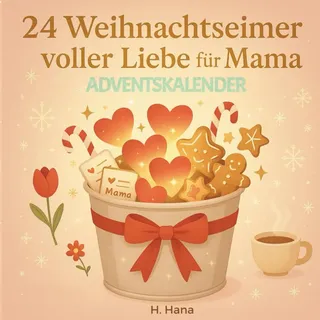 24 Weihnachtseimer voller Liebe für Mama: Ein Adventskalender zum Schreiben, Malen, Basteln & Erinnerungen mit Fotos festhalten