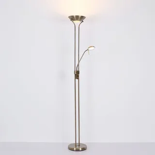 GLOBO Deckenfluter 2x LED 16 W altmessing