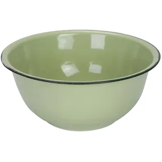 SEWACC Grüne Emaille-Schüssel 20cm Retro Verdickung Geschirr Schüssel ideal für Obst Salat Snack