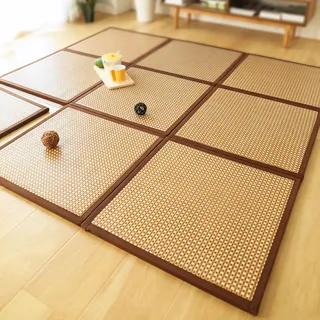 ZJFJMBD Tatami-Matte, faltbar, rutschfest, aus Rattan – traditionelle japanische, Bequeme Ruhematte für Wohnzimmer, Schlafzimmer, Spielzimmer