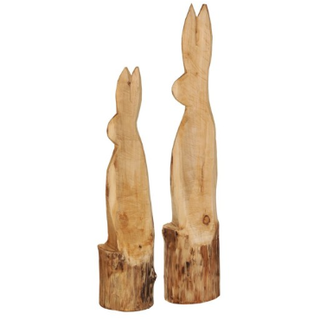 Deko Hase aus Holz 90 cm