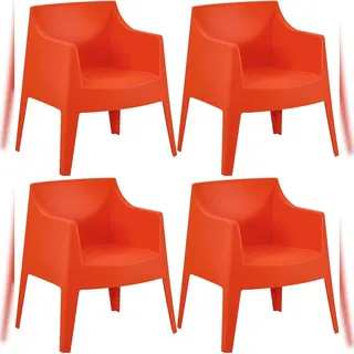 CLP Bartal Gartenstuhl 73 x 73 x 78 cm orange 4 St.