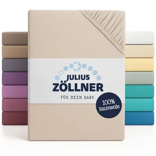 Julius Zöllner Jersey (LB 70x140 cm beige / 70x140cm, 100% Jersey-Baumwolle, Oeko-TEX Standard 100 Zertifiziert, 1er Pack, Shell