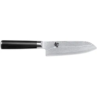 KAI Shun Classic kleines Santoku 14 cm Klingenlänge - First Touch - Damastmesser 32 Lagen VG MAX Kern - 61 (±1) HRC - Pakkaholzgriff - Made in Japan - japanisches Kochmesser Küchenmesser geschmiedet