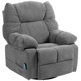 Homcom Massagesessel 98 x 98 x 98 cm Dunkelgrau mit Liegefunktion