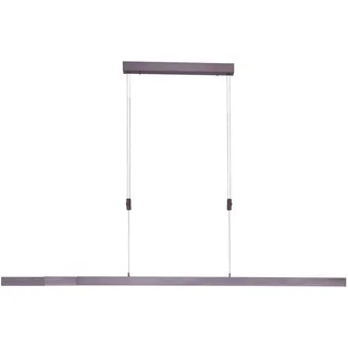 LED Pendelleuchte, sepiabraun, lineares Design, höhenverstellbar, modern