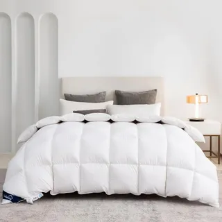 Winterdaunendecke 135x200 cm Extra Warm mit 100% Baumwollbezug