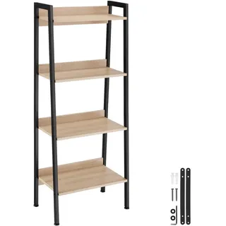 Tectake Leiterregal 57,5 x 34 x 138 cm Braun