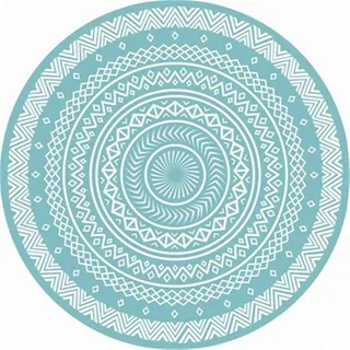 Nicole Knupfer Mandala Runde Teppich mit Quasten böhmische Handwebteppich Retro Runder Baumwollteppich Abwaschbar In- und Outdoor für Wohnzimmer Schlafzimmerteppich (A,40 * 40cm)