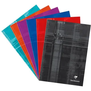 CLAIREFONTAINE Notizbuch 5x Notizbuch mit Hardcover A4, 96 Blatt liniert Sortiert 9046C, Clairefontaine Metric