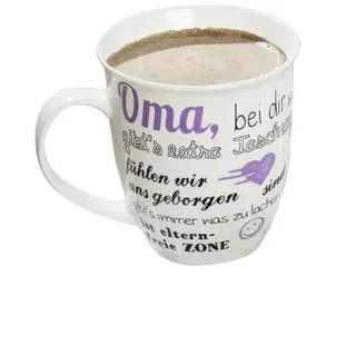 Gilde Porzell Jumbo-Tasse Oma,bei dir