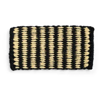 HAY - Coco Fußmatte, stripe wide, schwarz / weiß
