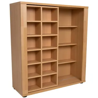CD-Schieberegal "Siro" Type 50 CD Regal Bücherregal Standregal Holz Buche