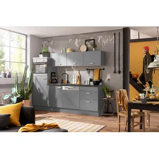 OPTIFIT Küchenzeile Parma 240 cm grau