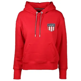 GANT Damen D1. Gant Retro Shield Hoodie Kapuzenpullover, Bright Red, M EU - M