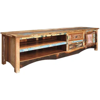 MASSIVMOEBEL24.DE NATURE OF SPIRIT TV-Lowboard 200x50x50 cm Mehrfarbig Holz