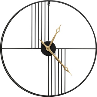 Kare Design Wanduhr Strings, Uhr, schwarz/Gold, 60cm