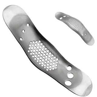 Edelstahl-Knoblauchpresse, Knoblauchpresse-Wippe | Knoblauch-Fleischpresse | Edelstahl, bequemer Griff, spülmaschinenfester, lebensmittelechter Knoblauchzerkleinerer für Ingwer, Grünkohl, Rüben